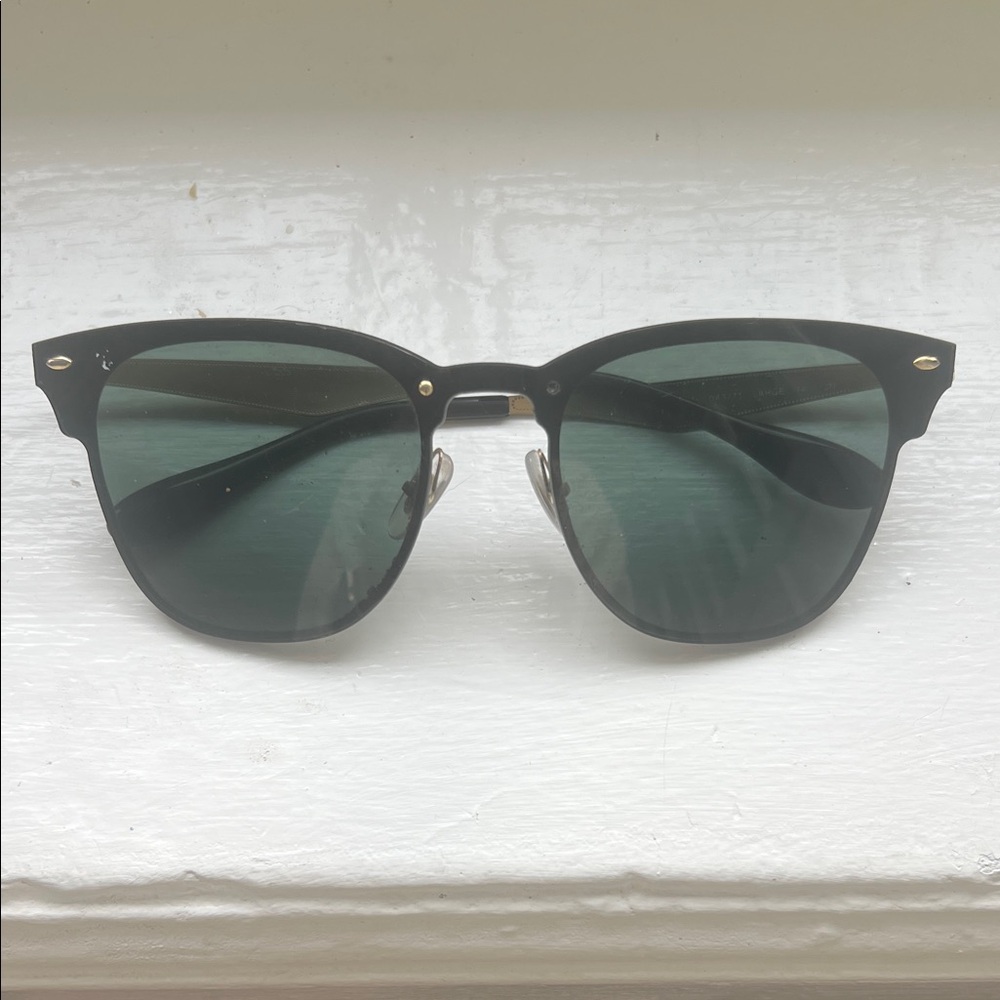 Classic Black Blaze Clubmaster-Style Rayban Sunglasses
